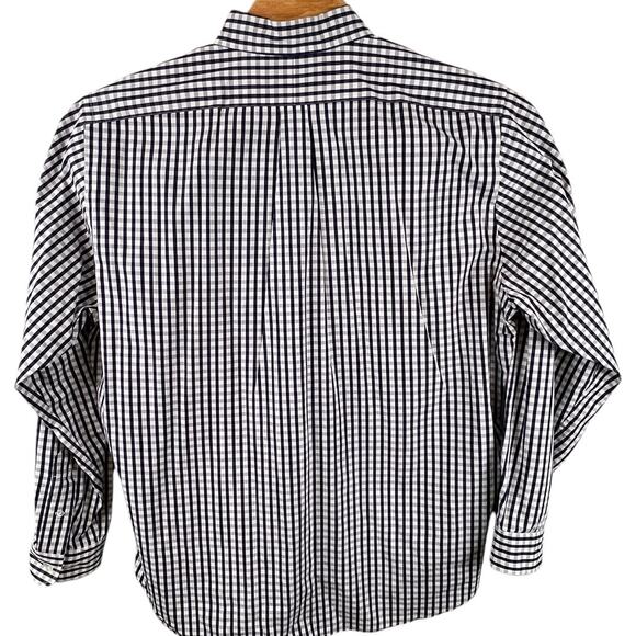 Oxford Original Micro Check Long Sleeve Button-Down Shirt Mens Blue White Sz XXL - Picture 2 of 7